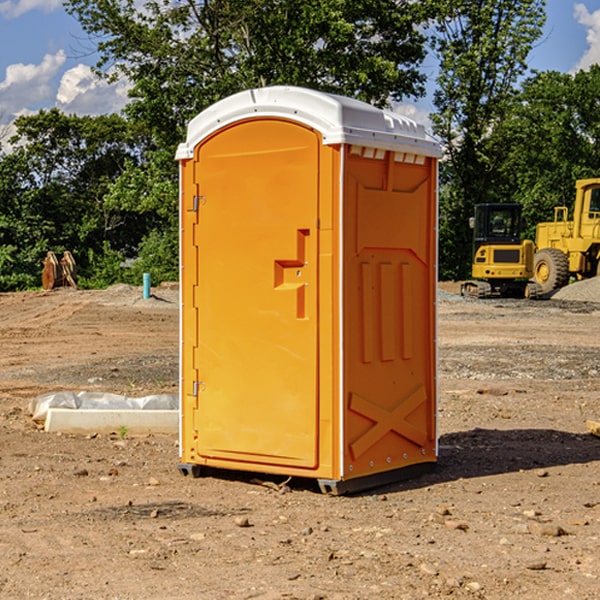 can i customize the exterior of the porta potties with my event logo or branding in Sherrill